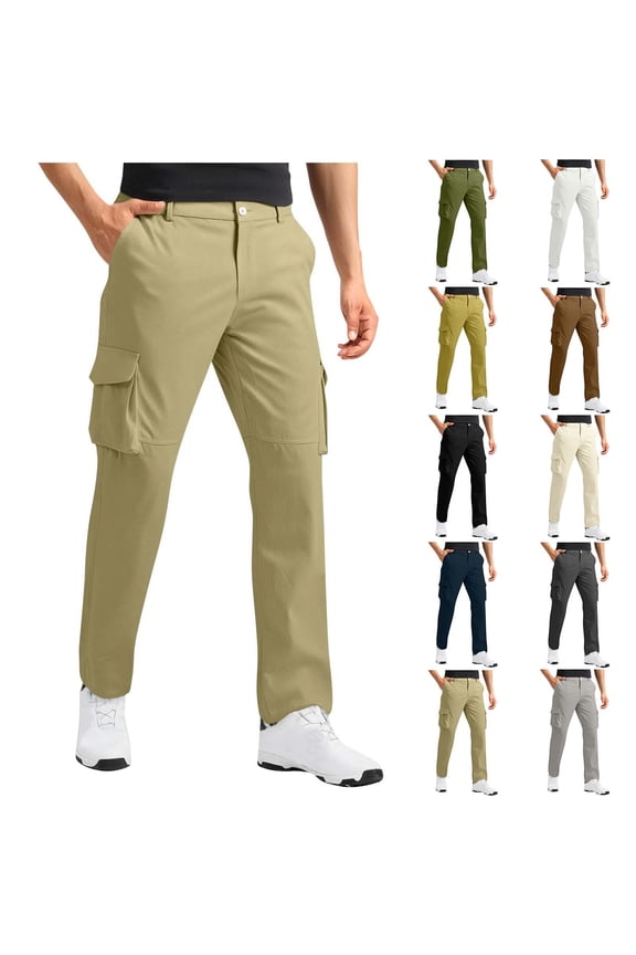 Cargo Pants for Men with Multi Pockets Water Proof Carpenter Carpenter Jeans Fishing Outdoor Cargo Sweats Rain Pant Stretch Cargo Joggers Breathable Construction Work Pants White S