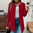 thumbnail image 1 of Zedker Casual Crewneck Long Sleeve Ribbed Knitted Thermal Sweaters for Women, Comfortable Loose Cardigans for Fall and Winter,Red,S, 1 of 6