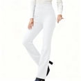 thumbnail image 1 of Zedker Casual Straight-Leg Stretchy High Waist Casual Jeans for Women Comfy Loose Elastic Waist Long Pants with Pockets,White,XXL, 1 of 9