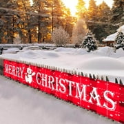 Zedker Christmas Decorations Inflatables, Christmas Small Gifts Christmas Banner Outdoor - 98.42X19.68 Inches, Christmas Front Porch Trim, Christmas Yard Banner, Christmas Yard Trim