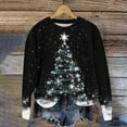 thumbnail image 1 of Zedker Christmas Shirts For Women Long Sleeve Crewneck Tops Christmas Graphic Sweatshirt Casual Pullover Shirts,Plus Size Black M, 1 of 1