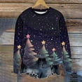 thumbnail image 1 of Zedker Christmas Shirts For Women Long Sleeve Crewneck Tops Christmas Graphic Sweatshirt Casual Pullover Shirts,Plus Size Multicolor XL, 1 of 1
