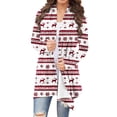 thumbnail image 1 of Zedker Christmas Sweater for Women Cute Xmas Graphic Print Long Sleeve Lightweight Casual Casual Holiday Outwear Red Plus XXL, 1 of 4