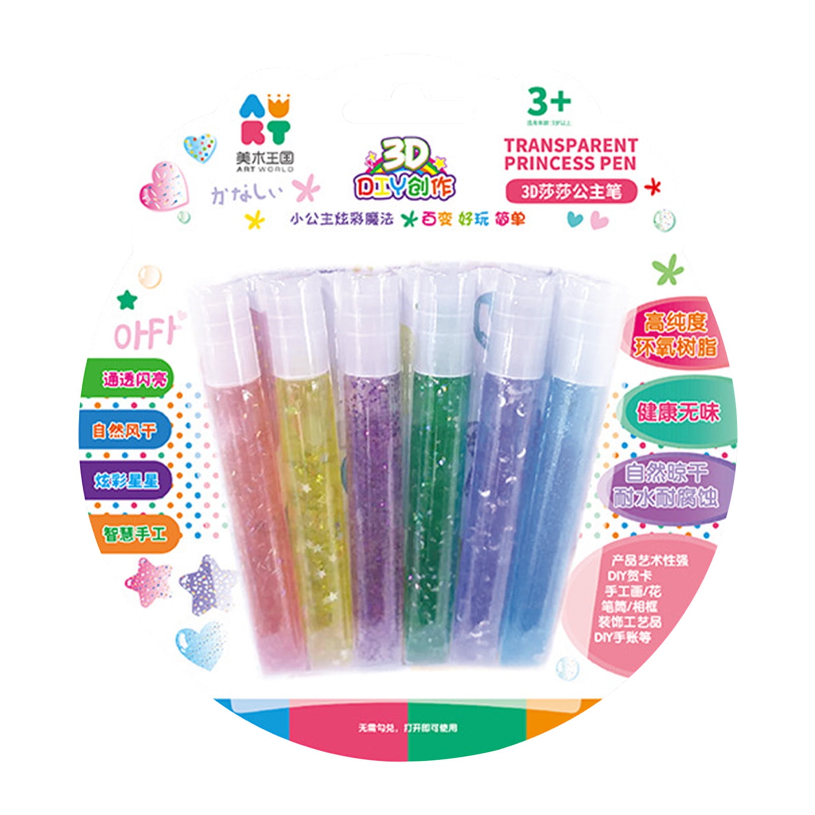 Zedker DIY Bubble Popcorn Drawing Pens, Magic Puffy Pens, Color Paint