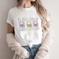 thumbnail image 1 of Zedker Easter Tops Women,Womens Bunny Printed 2026 Spring Summer Short Sleeve Crew Neck Womens T shirts Multicolor L, 1 of 6