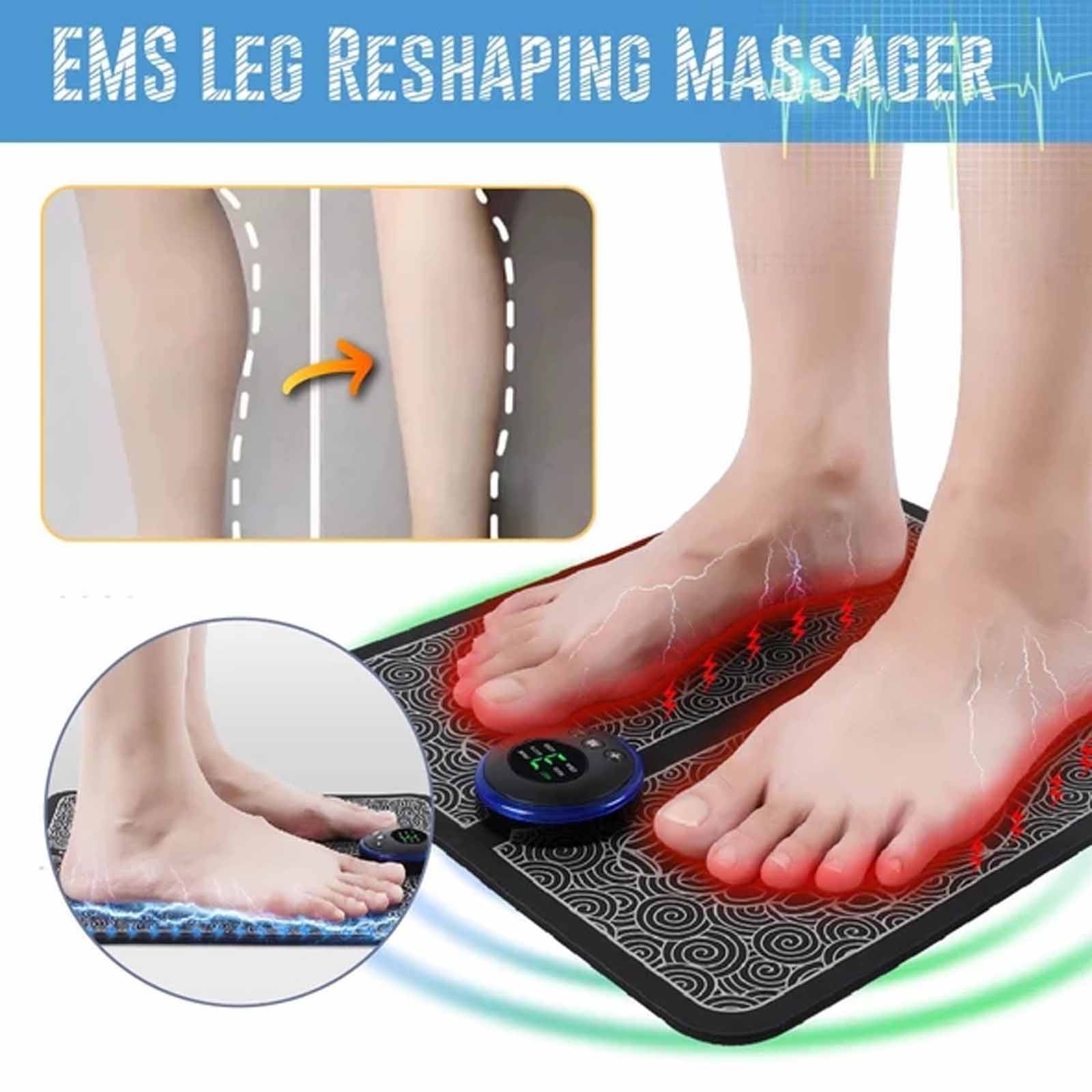 KEKOY EMS Foot Massager Pad with Romote Control, Electric USB Rechargeable  Foot Massage Mat with 8 Modes 19 Intensity Promote Blood Circulation