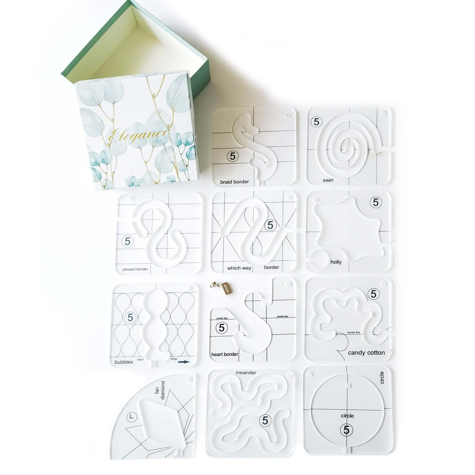 Zedker Free Motion Quilting Rulers and Templates 11 Quilting