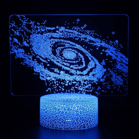 Zedker Galaxy Series Night Light LED Colorful 7-Color Desk Lamp Bedroom Home Decor Gift - Moonlight Globe Luna Night Light with Stand Remote & Touch Control Night Light Bedroom Decor for Kids