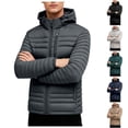 thumbnail image 1 of Zedker Heat Men's Lightweight Packable Hooded Jacket – Water Resistant Travel Puffer Jacket with Pockets Green L, 1 of 8