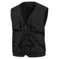 thumbnail image 1 of Zedker Hunting Vest for Men Lightweight Cargo Fishing Vests Sleeveless Outdoors Waistcoat Jacket Black L, 1 of 8