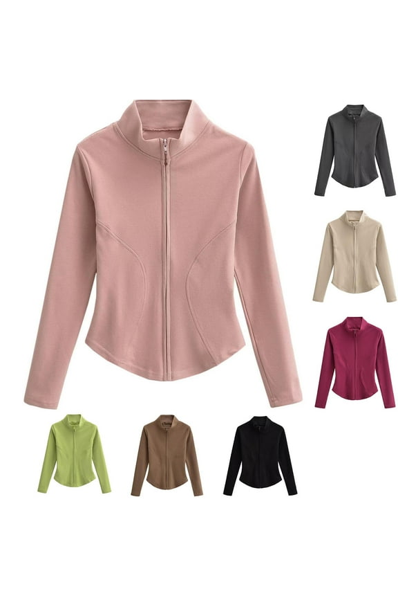 Jacket for Womens Lightweight Warm Zip Up Long-Sleeve Soft Polar Fleece 2026 Fall Winter