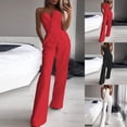 thumbnail image 1 of Zedker Jumpsuits for Women 2026 Summer Women Strapless Slim Office Jumpsuit Female Casual Romper RedS, 1 of 10
