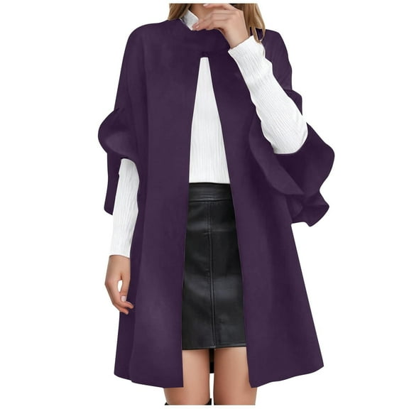 Zedker Long Cardigans for Women Oversized Chunky Knit Fall Coat 2025 Trendy Outwear,Plus Size PurpleM