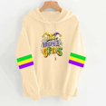 thumbnail image 1 of Zedker Mardi Gras Hoodies for Women Striped 2026 Carnival Top Long Sleeve Casual Holiday Sweatshirt Loose Spring Travel Party Pullover Tops, 1 of 4