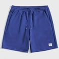 thumbnail image 1 of Zedker Men's 5-Inch Inseam Shorts Elastic Waist with Drawstring Casual Lightweight Summer Beach Shorts with Pocket NavyS, 1 of 3