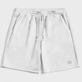 thumbnail image 1 of Zedker Men's 5-Inch Inseam Shorts Elastic Waist with Drawstring Casual Lightweight Summer Beach Shorts with Pocket WhiteS, 1 of 3
