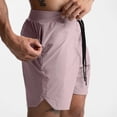 thumbnail image 1 of Zedker Men's Athletic Gym Shorts - 5" Inseam Lightweight Quick-Dry Workout Running Tennis with Zipper Pockets Pink XL, 1 of 7