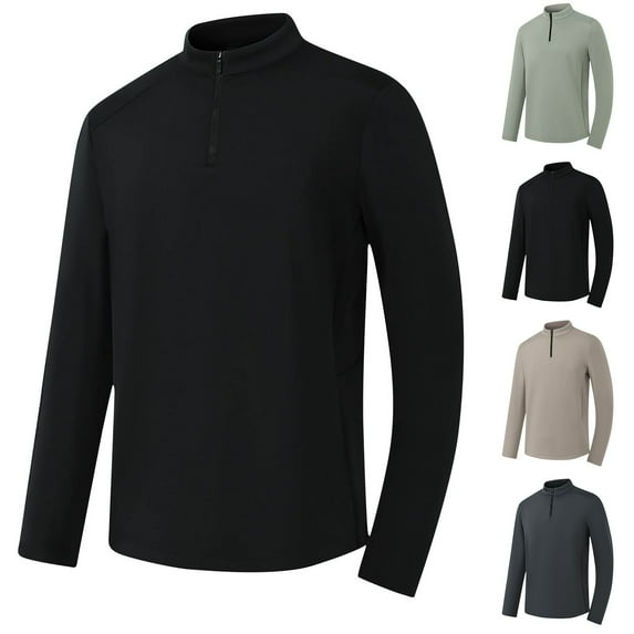 Zedker Men's Athletic Shirts Long Sleeve Moisture Wicking Shirts Dry Fit Long Sleeve UV Protection Shirts Men for Workout, Running, Hiking