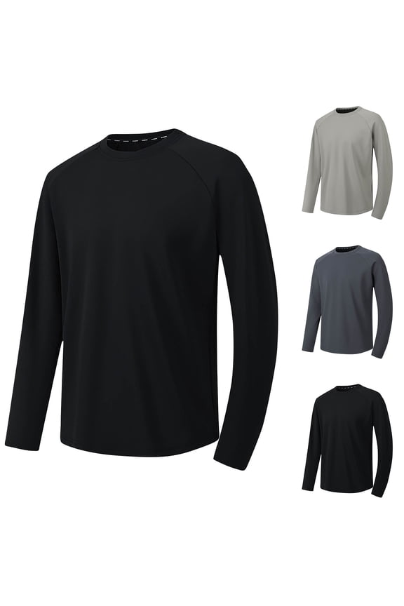 Men's Athletic Shirts Long Sleeve Moisture Wicking Shirts Dry Fit Long Sleeve UV Protection Shirts Men for Workout, Running, Hiking