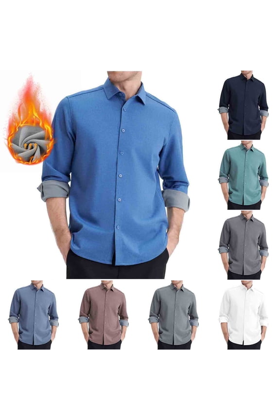 Men's Casual Button Down Shirt Long Sleeve Untucked Shirt Wrinkle Free Denim Dress Shirt for Men Green XXS