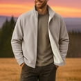 thumbnail image 1 of Zedker Men's Casual Jacket Bomber Jackets Lightweight Full Zip Outerwear Coat with Pockets Khaki L, 1 of 6