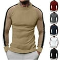 thumbnail image 1 of Zedker Men's Colorblock Crewneck Pullover Sweaters Slim Fit Long Sleeve Knitted Raglan Shirts for Men, 1 of 9