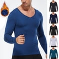 thumbnail image 1 of Zedker Men's Compression Shirt V Neck Long Sleeve Workout Shirts Cool Dry Fit Athletic Base Layer Tops, 1 of 6