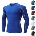 thumbnail image 1 of Zedker Men's Compression Shirts Long Sleeve Athletic Workout Base Layer Quick Dry Fit Basketball Football Tops Undershirts, 1 of 8
