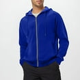 thumbnail image 1 of Zedker Men's Fleece Hoodies Zip Up Hoodie Pullover Lightweight Sweatshirts with Pockets Blue XXXXL, 1 of 7
