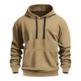 thumbnail image 1 of Zedker Men's Full Zip Fleece Hoodie and Men Zip Up Sherpa Lined Hoodie Fuzzy Jacket Winter Coats Khaki S, 1 of 7