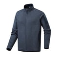thumbnail image 1 of Zedker Men's Jacket Fleece Lined Waterproof Stand Collar Soft Lightweight Shell Rain Jacket Windbreaker Outdoor Hiking with Pockets Dark Blue XXL, 1 of 9
