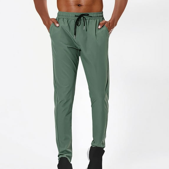 Zedker Men's Jogger Pants Casual Relaxed Fit Lightweight Sweatpants for Men with Pockets (Available in Big & Tall), Plus Size Green XXXXL
