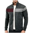 thumbnail image 1 of Zedker Men's Lightweight Jacket Coat Causal Fashion Jacket Color Block Coat Dark Gray S, 1 of 8