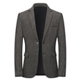thumbnail image 1 of Zedker Men's Long Blazer Casual Suit Jackets Men's Suits Slim Fit Sports Coats Jackets Blazer Business Suit Jacket Gray XXL, 1 of 8