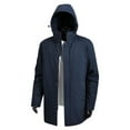 thumbnail image 1 of Zedker Men's Long Parkas Winter Warm Windproof Down Padded Jacket Snow Trenchcoat Blue XXL, 1 of 5