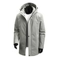 thumbnail image 1 of Zedker Men's Long Parkas Winter Warm Windproof Down Padded Jacket Snow Trenchcoat Khaki M, 1 of 4