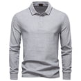 thumbnail image 1 of Zedker Men's Long Sleeve Shirts 3-Button Casual T-Shirts Solid Color Soft Basic Tops Lightweight Pullover Tees Gray L, 1 of 3