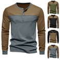 thumbnail image 1 of Zedker Men's Long Sleeve Shirts for Men Button Up Henley Shirts Casual Lightweight Pullover for Men, 1 of 9