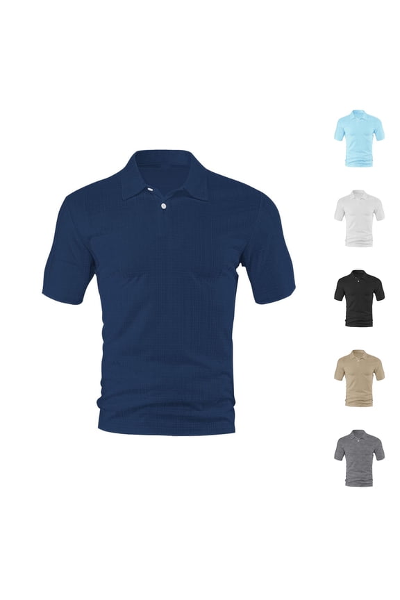 Men's Polo Shirt Short Sleeves UPF 50+ Quick Dry Performance Tactical Jersey Golf Shirt for Men