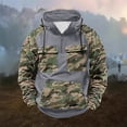 thumbnail image 1 of Zedker Men's Quarter Zip Performance Hunting Hoodie Cargo Hoodies for Men with Pocket Gray XL, 1 of 3