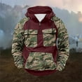 thumbnail image 1 of Zedker Men's Quarter Zip Performance Hunting Hoodie Cargo Hoodies for Men with Pocket Wine XXL, 1 of 3