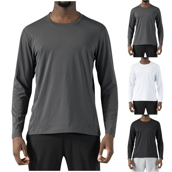 Zedker Men's Shirts Ultra Soft Bamboo Viscose Long Sleeve T-Shirt Crew Neck Comfy Lightweight Casual Pajama Lounge Shirt