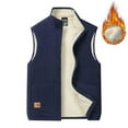 thumbnail image 1 of Zedker Men's Sweater Vests Twill Textured Full Zip Sleeveless Zip Up Vests Winter Outdoor Casual Outwear Blue XXXXXL, 1 of 3
