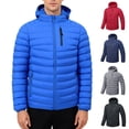 thumbnail image 1 of Zedker Men's Winter Warm Coat Puffer Jacket Winter Warm Coat Quilted Water Resistant Packable for Hiking Camping Blue M, 1 of 5