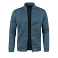 thumbnail image 1 of Zedker Mens Brushed Fleece Full Zip Up Enclosure Outdoors Sweater Jacket with Pockets Blue XXXL, 1 of 4