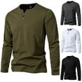 thumbnail image 1 of Zedker Mens Henley Pullover Sweater Long Sleeve Quarter Button Sweaters Casual Knit Pullover Sweater for Men, 1 of 6