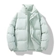 thumbnail image 1 of Zedker Mens Puffer Jacket Full Zip Warm Jacket Windproof Water Resist Jackets Winter Warm Coat Mint Green XXL, 1 of 3