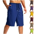 thumbnail image 1 of Zedker Mens Shorts Active Athletic Shorts Basketball Running Gym Workout with Two Side Pockets Khaki XL, 1 of 5