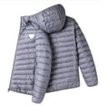 thumbnail image 1 of Zedker Mens and Men's Plus Size Lightweight Waterproof Packable Hooded Puffer Jacket Gray L, 1 of 5