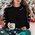 thumbnail image 1 of Zedker Merry Sweatshirt for Women Christmas Long Sleeve Sweater Xmas Casual Pullover Tops,Plus Size Black XXXL, 1 of 1